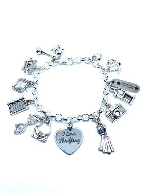 I Love Thrifting Charm Bracelet